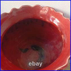 Antique. Rare. Majolica Glazed Jardiniere Planter