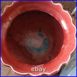 Antique. Rare. Majolica Glazed Jardiniere Planter