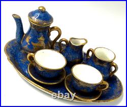 Antique Rare Miniature Tea Set Crown Staffordshire Early 20th C T. Goode & Co