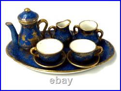 Antique Rare Miniature Tea Set Crown Staffordshire Early 20th C T. Goode & Co