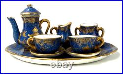 Antique Rare Miniature Tea Set Crown Staffordshire Early 20th C T. Goode & Co