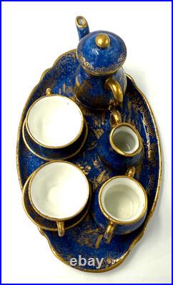 Antique Rare Miniature Tea Set Crown Staffordshire Early 20th C T. Goode & Co