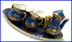 Antique Rare Miniature Tea Set Crown Staffordshire Early 20th C T. Goode & Co