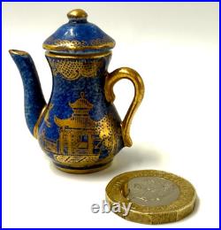 Antique Rare Miniature Tea Set Crown Staffordshire Early 20th C T. Goode & Co