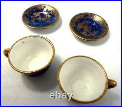 Antique Rare Miniature Tea Set Crown Staffordshire Early 20th C T. Goode & Co