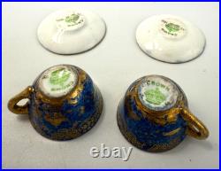 Antique Rare Miniature Tea Set Crown Staffordshire Early 20th C T. Goode & Co