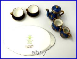 Antique Rare Miniature Tea Set Crown Staffordshire Early 20th C T. Goode & Co