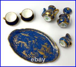 Antique Rare Miniature Tea Set Crown Staffordshire Early 20th C T. Goode & Co