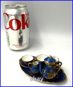 Antique Rare Miniature Tea Set Crown Staffordshire Early 20th C T. Goode & Co