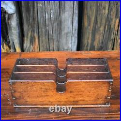 Antique Rare Quality Early 19th Century Oak Letter Rack Desk Filing Tidy