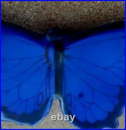 Antique Rare Royal Doulton Blue Butterfly Clip C1920 4 1/4