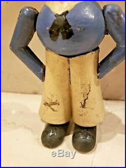 Antique Rare Wooden Toy Urb Czech Ramp WalkerSailor Doll Circa early 1900's