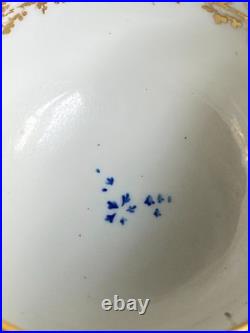 Antique Rare c1790 Georgian Derby Ikat Wiggle Teacup Saucer Gilt Foliate Rim
