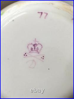 Antique Rare c1790 Georgian Derby Ikat Wiggle Teacup Saucer Gilt Foliate Rim
