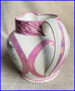 Antique Rare c1816 Sunderland Lustre Jug Early Scott Version Union Jack Sailor