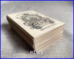Antique Rare c1850s Reynolds Early Playing Cards Game Set Scoreboards & Pegs Box