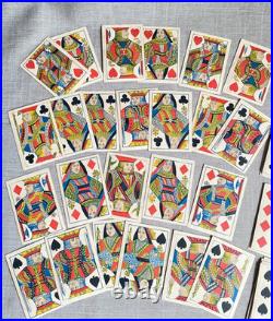 Antique Rare c1850s Reynolds Early Playing Cards Game Set Scoreboards & Pegs Box