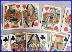Antique Rare c1850s Reynolds Early Playing Cards Game Set Scoreboards & Pegs Box