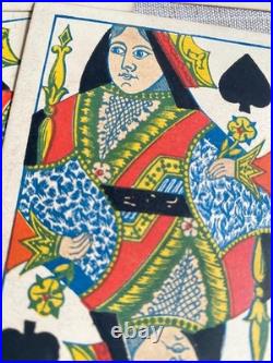 Antique Rare c1850s Reynolds Early Playing Cards Game Set Scoreboards & Pegs Box