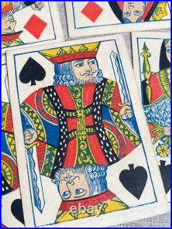 Antique Rare c1850s Reynolds Early Playing Cards Game Set Scoreboards & Pegs Box