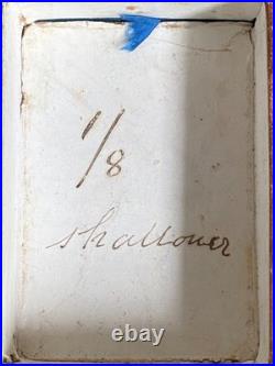 Antique Rare c1850s Reynolds Early Playing Cards Game Set Scoreboards & Pegs Box