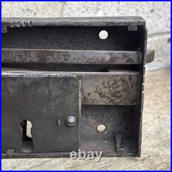 Antique Recessed Rim Lock Very Rare Solid Unusual Old / Early Beautiful