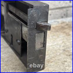 Antique Recessed Rim Lock Very Rare Solid Unusual Old / Early Beautiful