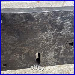 Antique Recessed Rim Lock Very Rare Solid Unusual Old / Early Beautiful