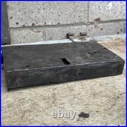 Antique Recessed Rim Lock Very Rare Solid Unusual Old / Early Beautiful