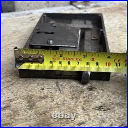 Antique Recessed Rim Lock Very Rare Solid Unusual Old / Early Beautiful