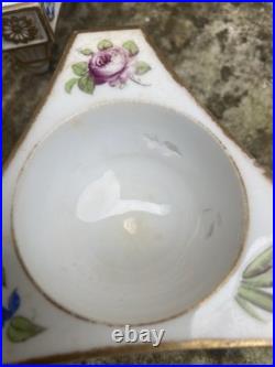 Antique Salt Cellars x 6. Early Meissen Pattern 19th Century. Rare and Exquisite