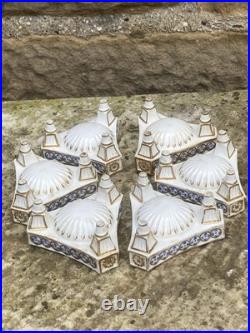 Antique Salt Cellars x 6. Early Meissen Pattern 19th Century. Rare and Exquisite