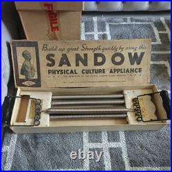 Antique Sandow Physical Culture Appliance Steel Chest Expander Rare Boxed