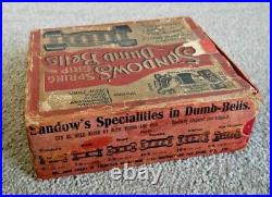 Antique Sandow's Spring Grip Dumb-Bells In Original Box Very Rare Youths N308