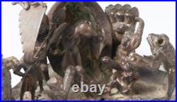 Antique Sculpture Eagle Women Snake Erotic Statue Figurine Decor Art Rare Old 20