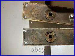 Antique Set Of Very Early Kayes Leeds Solid brass Door Handles Rare