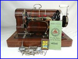 Antique Sewing Machine Rare Early 1900s VESTA B Working L O Dietrich Germany