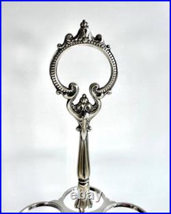 Antique Silver Plated Cruet Set & Tray -Rare Cayenne bottle Early 20th century