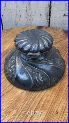 Antique Simpson Hall Miller & Co Ink Well Silver Quadruple Plate RARE