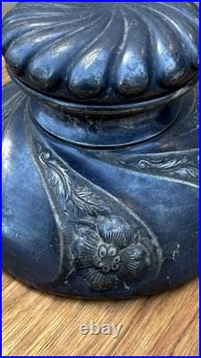 Antique Simpson Hall Miller & Co Ink Well Silver Quadruple Plate RARE
