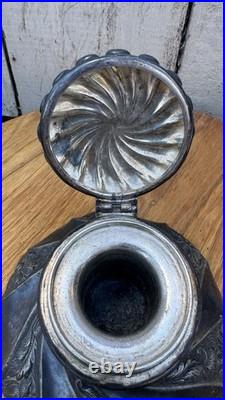 Antique Simpson Hall Miller & Co Ink Well Silver Quadruple Plate RARE
