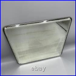 Antique Sorcerer Wall Mirror / Display Tray Square Lead Rim Bevelled C1930 Rare Antique Sorcerer Wall Mirror / Display Tray Square Lead Rim Bevelled C1930 Rare