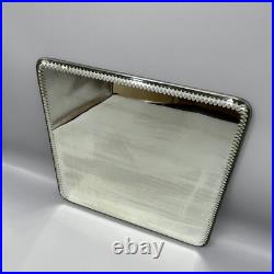 Antique Sorcerer Wall Mirror / Display Tray Square Lead Rim Bevelled C1930 Rare