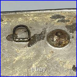 Antique Sorcerer Wall Mirror / Display Tray Square Lead Rim Bevelled C1930 Rare