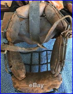 Antique Spiderman Catcher's Mask Early 1900's With Visor Rare