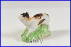 Antique Staffordshire Early Porcelain Ceramic Cat Figurine Rare