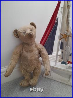 Antique Steiff early 1900s Rare Boot Button Eyes Long Nose German Teddy Bear