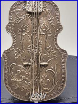 Antique Sterling Silver Cello Handmade Early 19th Century Rare Hallmarked Art