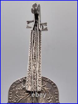 Antique Sterling Silver Cello Handmade Early 19th Century Rare Hallmarked Art