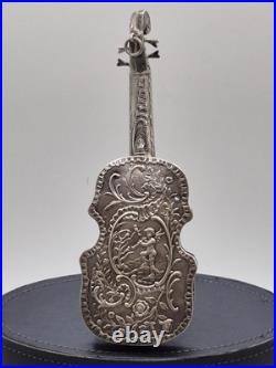 Antique Sterling Silver Cello Handmade Early 19th Century Rare Hallmarked Art